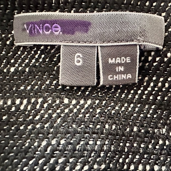 Vince Tweed Jacket in Black and White Size 6 - Picture 9 of 9